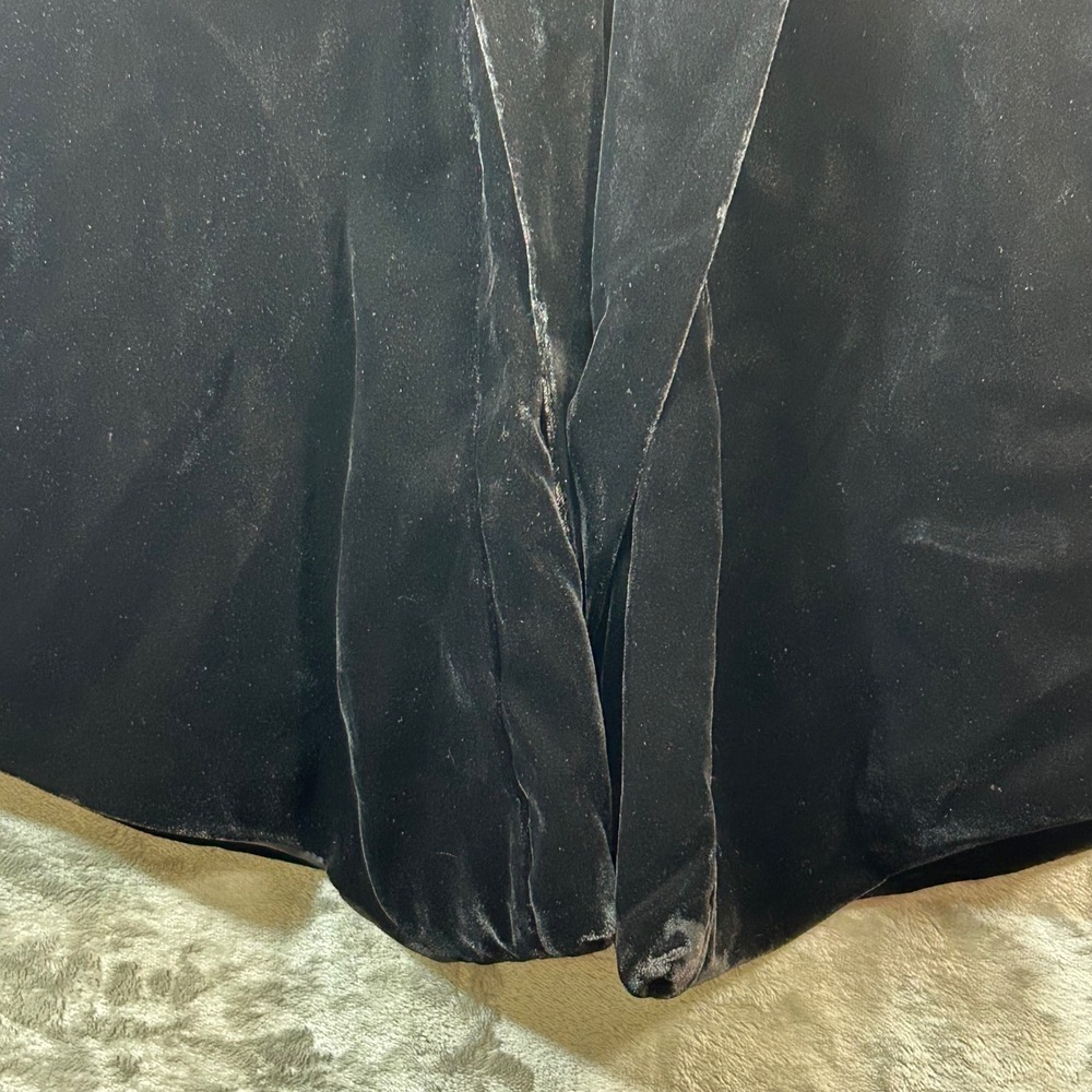 Vintage 1960s Top Hit Fashions Black Rayon Velvet Capelet Shawl Collar Wrap MCM - Picture 3 of 6